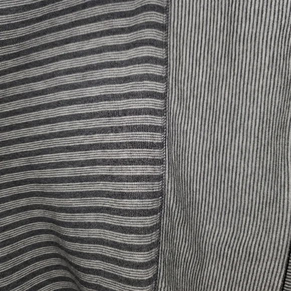 Coldwater Creek Open Cardigan, Striped, Gray, 2X - Picture 3 of 5